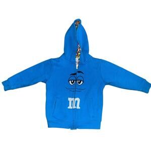 M&M'S Vibrant Blue Kids Hoodie Size XS Youth